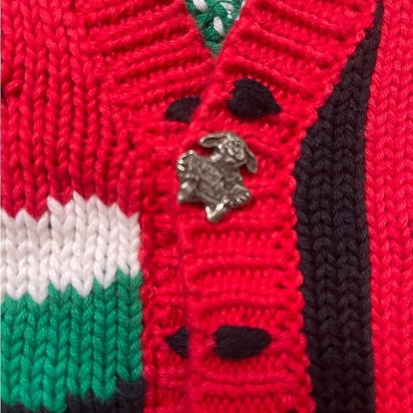 Vintage RARE Just Better Sweaters by Lisa Coufal Hand Knit Watermelon Vest Large - Picture 16 of 16